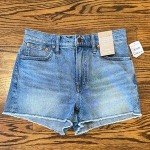 Madewell Light Blue Denim Shorts with Raw Edge